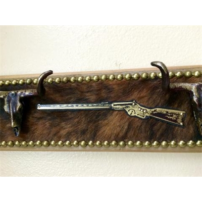 Western Hooks Wood Hat Tack Gun Rack